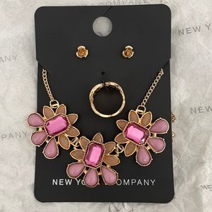 NWT Pretty pink and gold jewelry